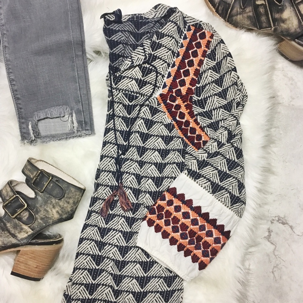 Lucky Brand Embroidered Top